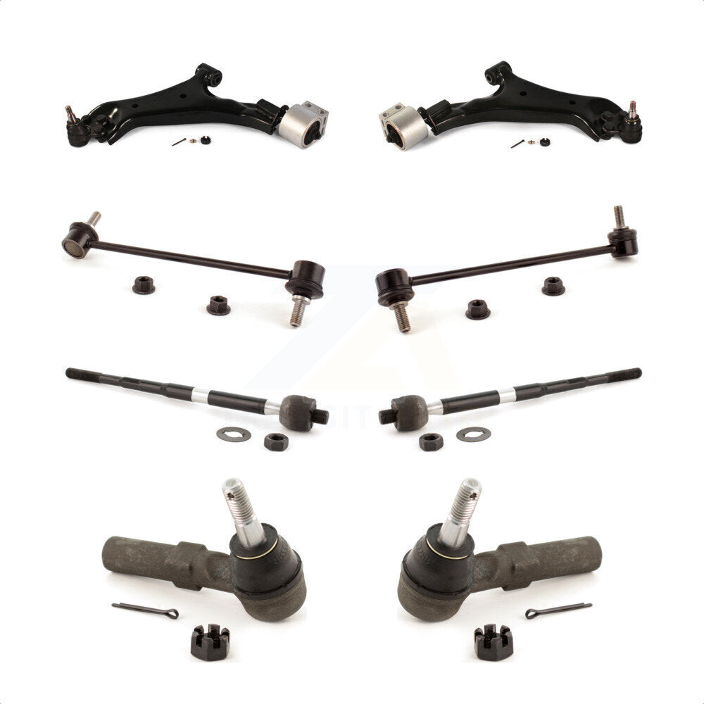 Front Suspension Control Arm And Ball Joint Assembly Steering Tie Rod End Stabilizer Bar Link Kit (8Pc) For 2008-2009 Saturn Vue KTR-100467 by TOR