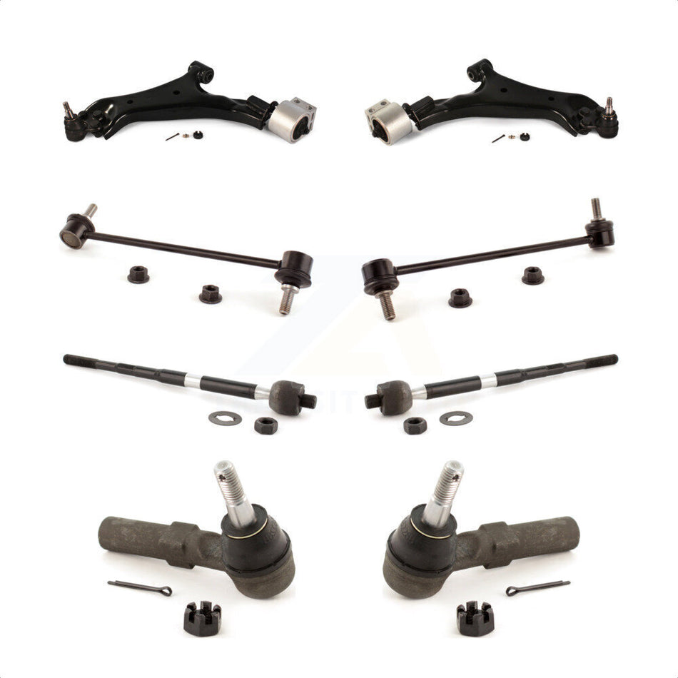 Front Suspension Control Arm And Ball Joint Assembly Steering Tie Rod End Stabilizer Bar Link Kit (8Pc) For 2008-2009 Saturn Vue KTR-100467 by TOR