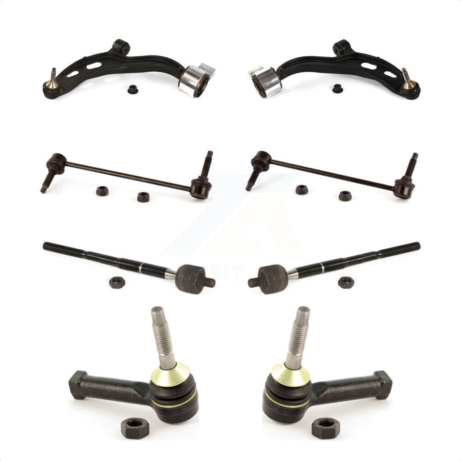 Front Suspension Control Arm And Ball Joint Assembly Steering Tie Rod End Stabilizer Bar Link Kit (8Pc) For Ford Taurus Flex Lincoln MKS MKT KTR-100475 by TOR