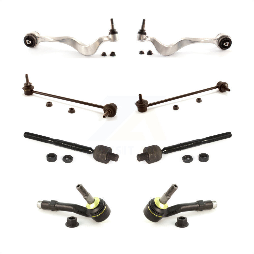 Front Suspension Control Arm And Ball Joint Assembly Steering Tie Rod End Stabilizer Bar Link Kit (8Pc) For BMW 530i 528i 525i 535i 550i 545i M5 KTR-100481 by TOR