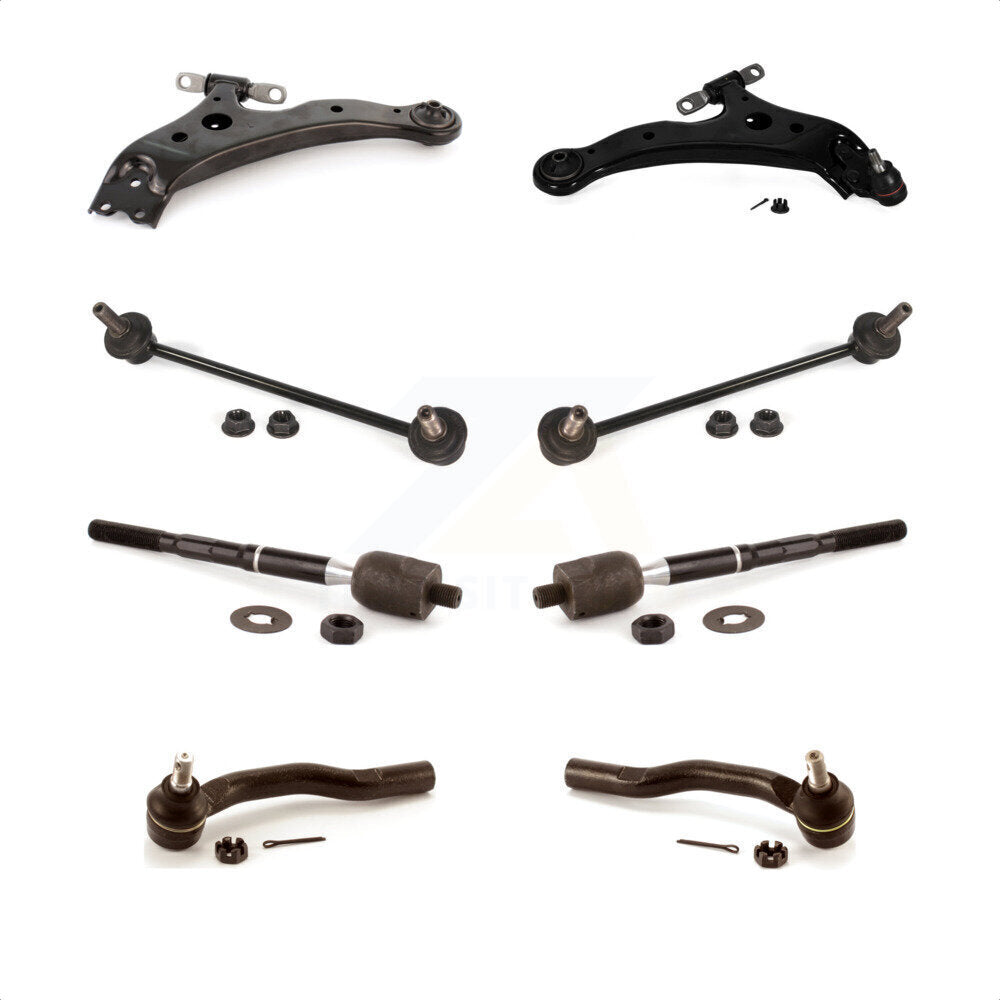 Front Suspension Control Arm And Ball Joint Assembly Steering Tie Rod End Stabilizer Bar Link Kit (8Pc) For 2007-2009 Lexus ES350 KTR-100542 by TOR