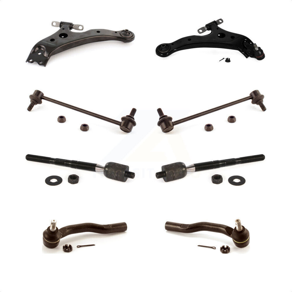 Front Suspension Control Arm And Ball Joint Assembly Steering Tie Rod End Stabilizer Bar Link Kit (8Pc) For Toyota Camry Solara Lexus ES330 KTR-100543 by TOR