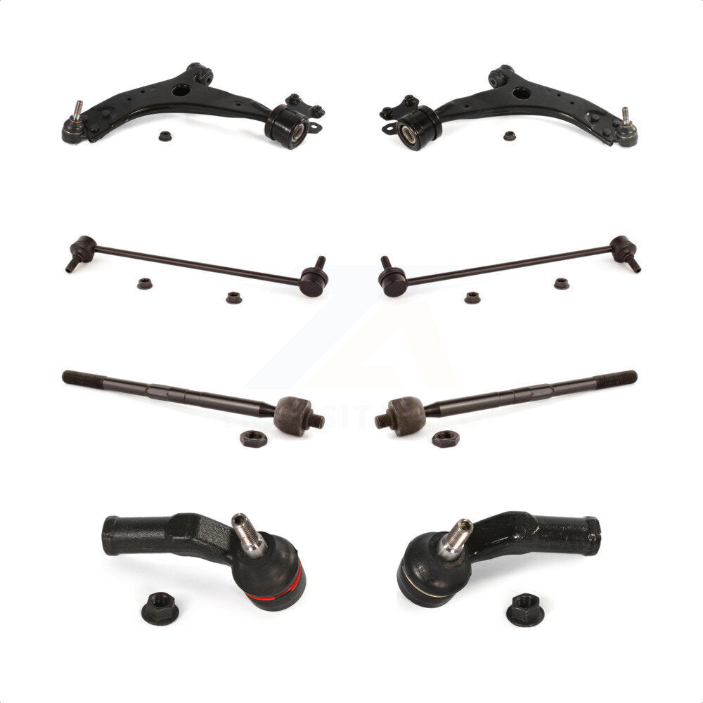 Front Suspension Control Arm And Ball Joint Assembly Steering Tie Rod End Stabilizer Bar Link Kit (8Pc) For Volvo S40 V50 C70 KTR-100553 by TOR