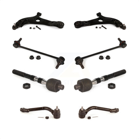 Front Suspension Control Arm And Ball Joint Assembly Steering Tie Rod End Stabilizer Bar Link Kit (8Pc) For 2014 Hyundai Sonata SE KTR-100573 by TOR