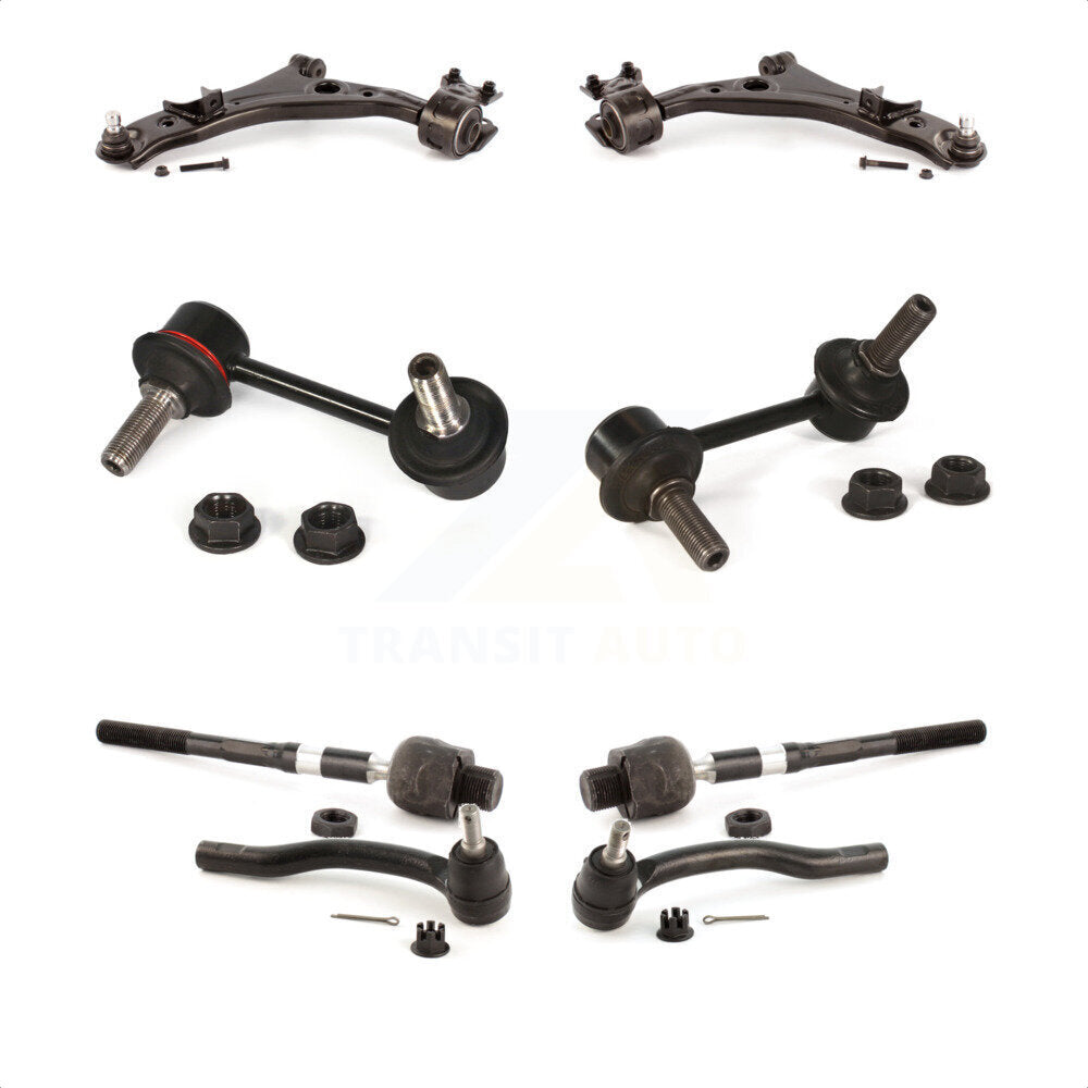 Front Suspension Control Arm And Ball Joint Assembly Steering Tie Rod End Stabilizer Bar Link Kit (8Pc) For 2007-2013 Mazda CX-9 KTR-100599 by TOR