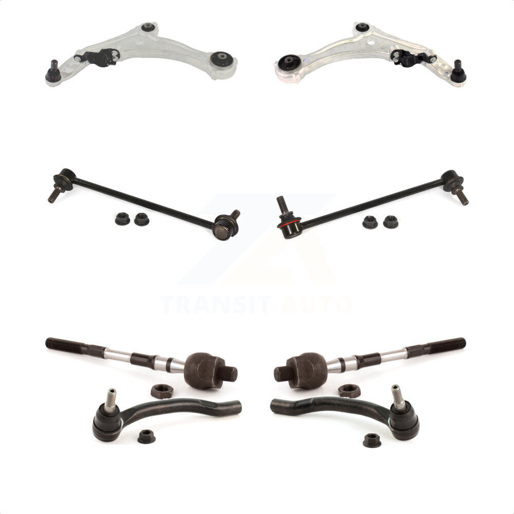 Front Suspension Control Arm And Ball Joint Assembly Steering Tie Rod End Stabilizer Bar Link Kit (8Pc) For 2009-2014 Nissan Maxima KTR-101599 by TOR