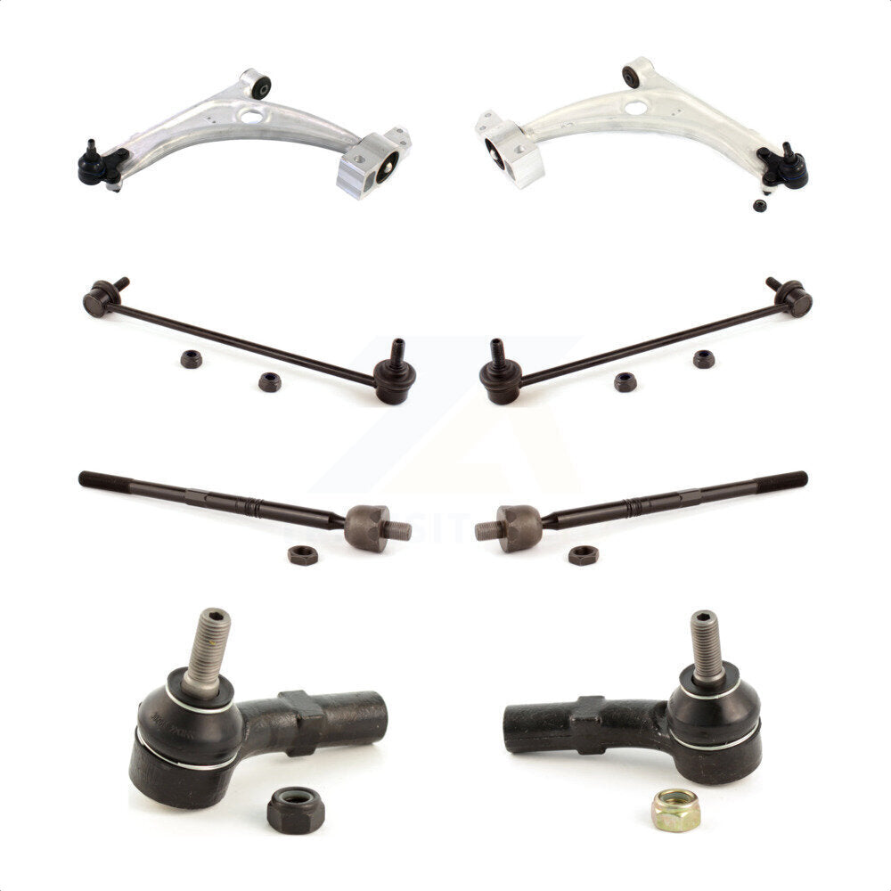 Front Suspension Control Arm And Ball Joint Assembly Steering Tie Rod End Stabilizer Bar Link Kit (8Pc) For 2006 Volkswagen Passat KTR-101601 by TOR