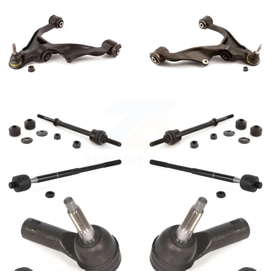 Front Suspension Control Arm And Ball Joint Assembly Steering Tie Rod End Stabilizer Bar Link Kit (8Pc) For Ram 1500 Classic KTR-101716 by TOR