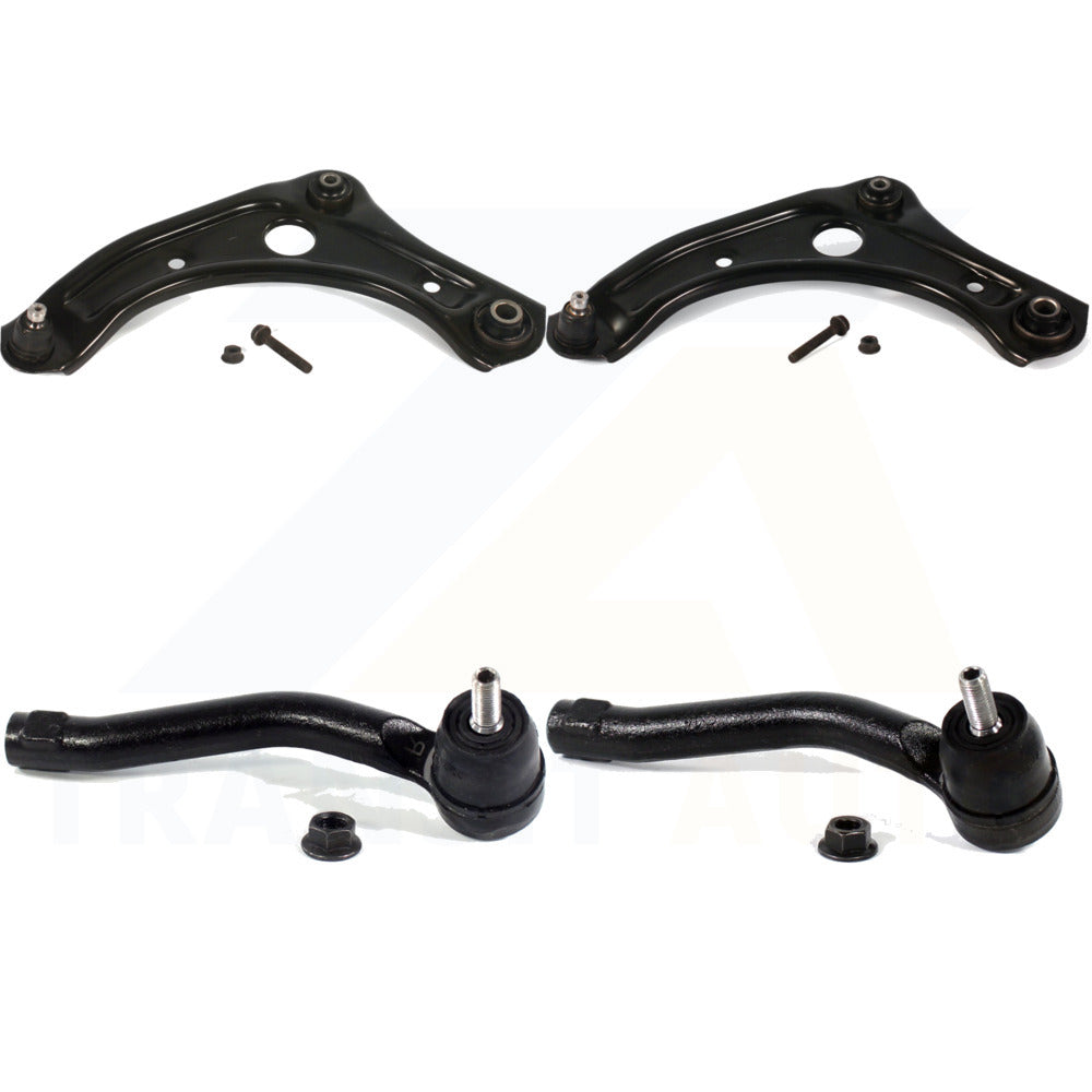 Front Suspension Control Arm Assembly And Tie Rod End Kit For Nissan Versa Note Micra KTR-102674 by TOR