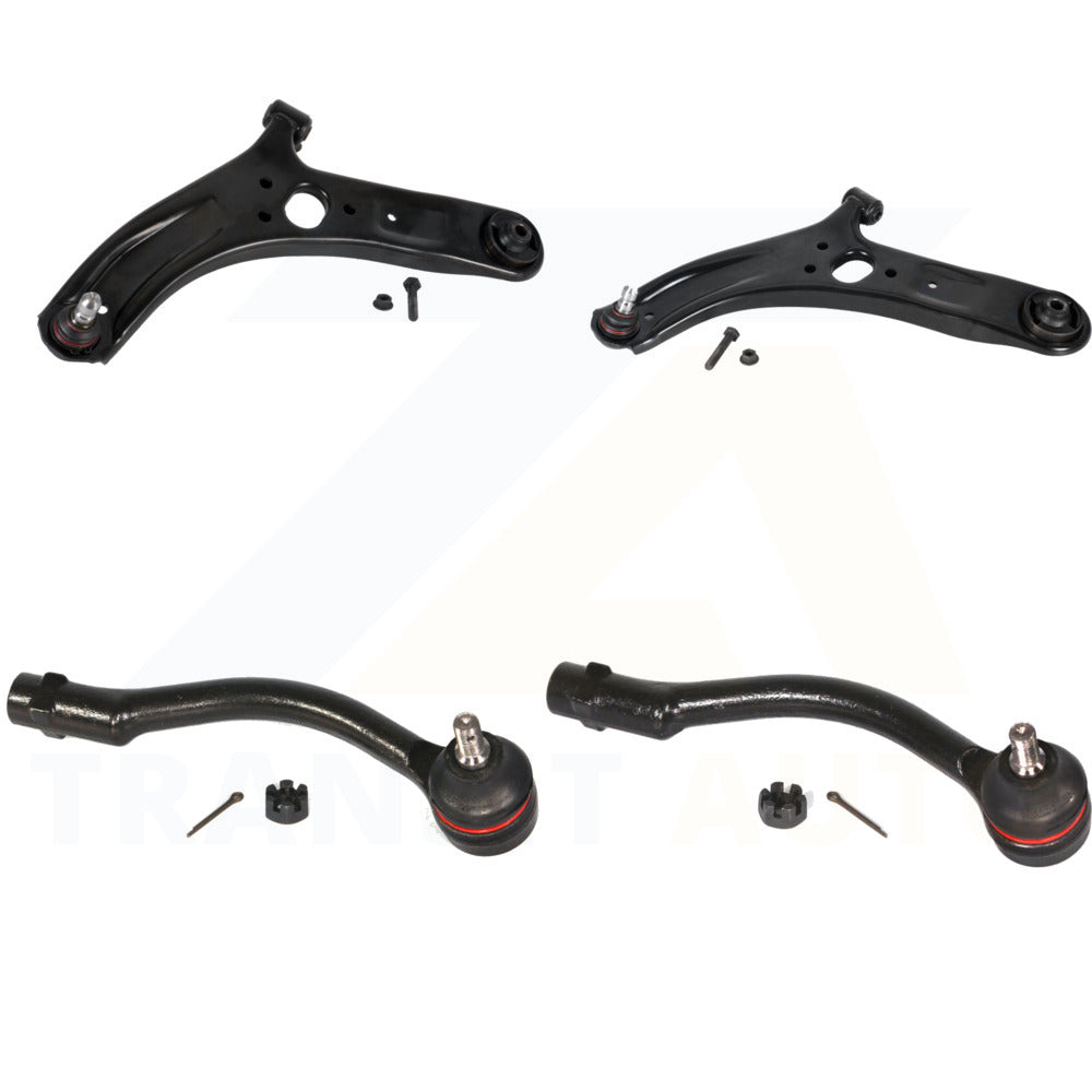 Front Suspension Control Arm Assembly And Tie Rod End Kit For Kia Rio KTR-102678 by TOR