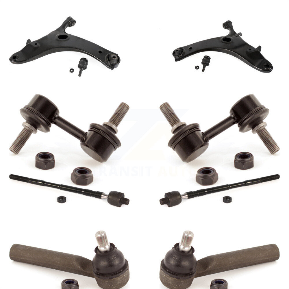 Front Suspension Control Arm And Ball Joint Assembly Steering Tie Rod End Stabilizer Bar Link Kit (8Pc) For 2009-2013 Subaru Forester KTR-102935 by TOR