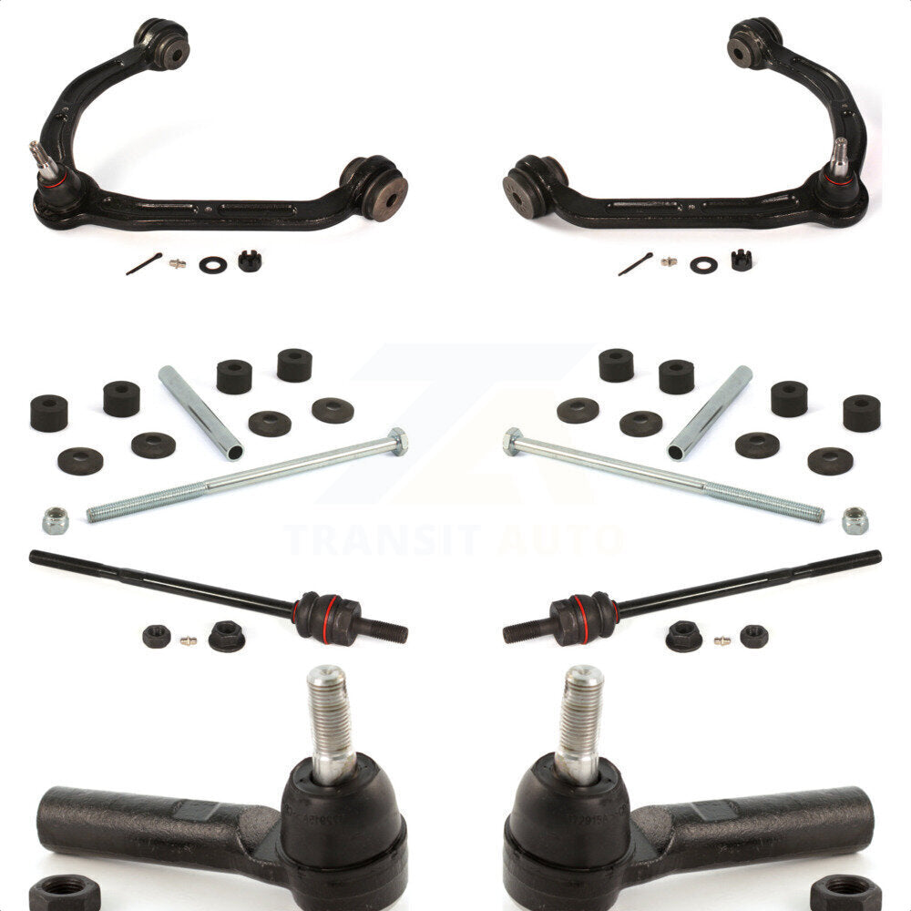 Front Suspension Control Arm And Ball Joint Assembly Steering Tie Rod End Stabilizer Bar Link Kit (8Pc) For 2003-2007 Chevrolet Express 3500 8.5" Length KTR-102950 by TOR