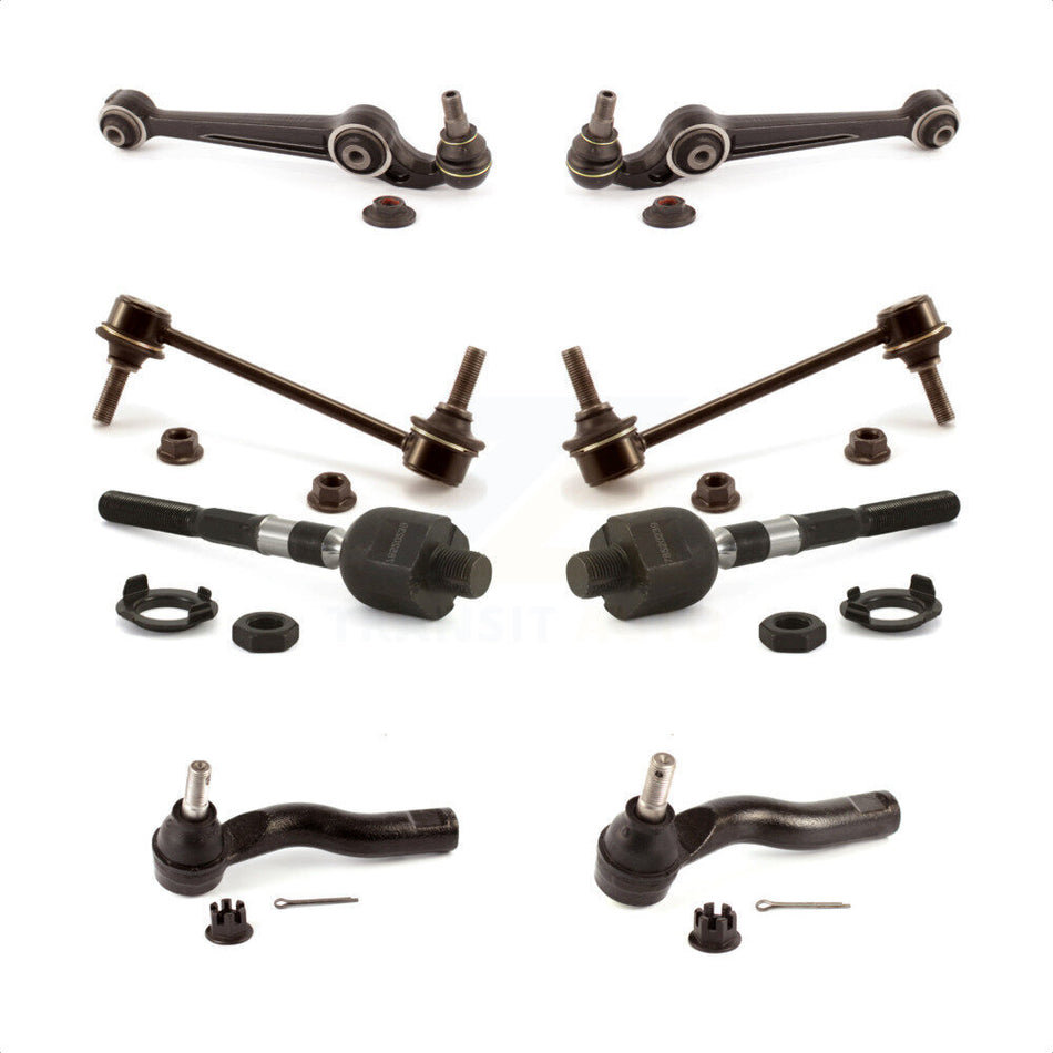 Front Suspension Control Arm And Ball Joint Assembly Steering Tie Rod End Stabilizer Bar Link Kit (8Pc) For Lincoln MKZ KTR-103200 by TOR