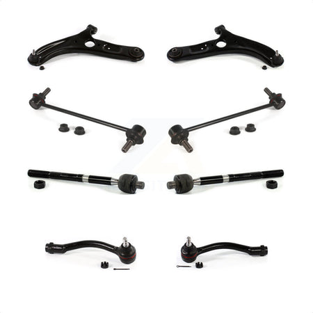 Front Suspension Control Arm And Ball Joint Assembly Steering Tie Rod End Stabilizer Bar Link Kit (8Pc) For Kia Forte Forte5 Koup KTR-103233 by TOR