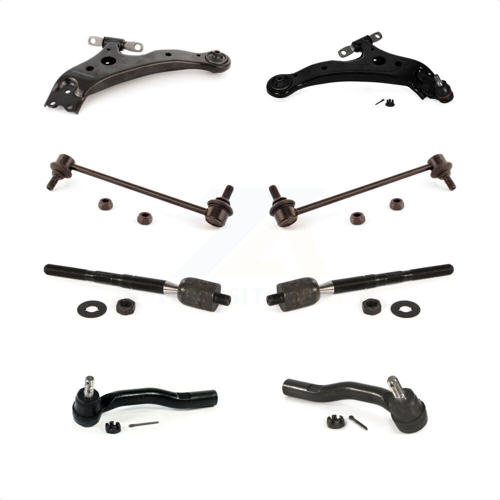 Front Suspension Control Arm And Ball Joint Assembly Steering Tie Rod End Stabilizer Bar Link Kit (8Pc) For Toyota Camry Lexus ES300 KTR-103235 by TOR