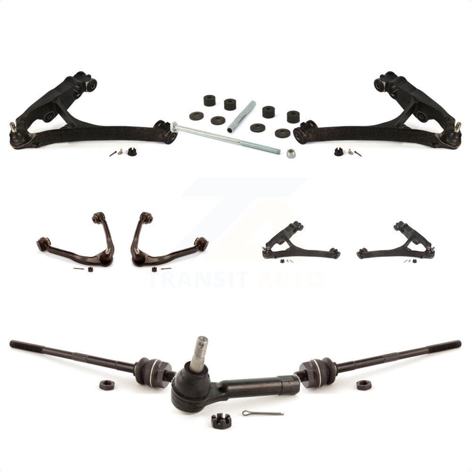 Front Control Arms And Lower Ball Joints Tie Rods Link Sway Bar Kit (10Pc) For Chevrolet Silverado 1500 GMC Tahoe Sierra Suburban Yukon Avalanche XL Cadillac Classic Escalade ESV EXT KTR-103511 by TOR