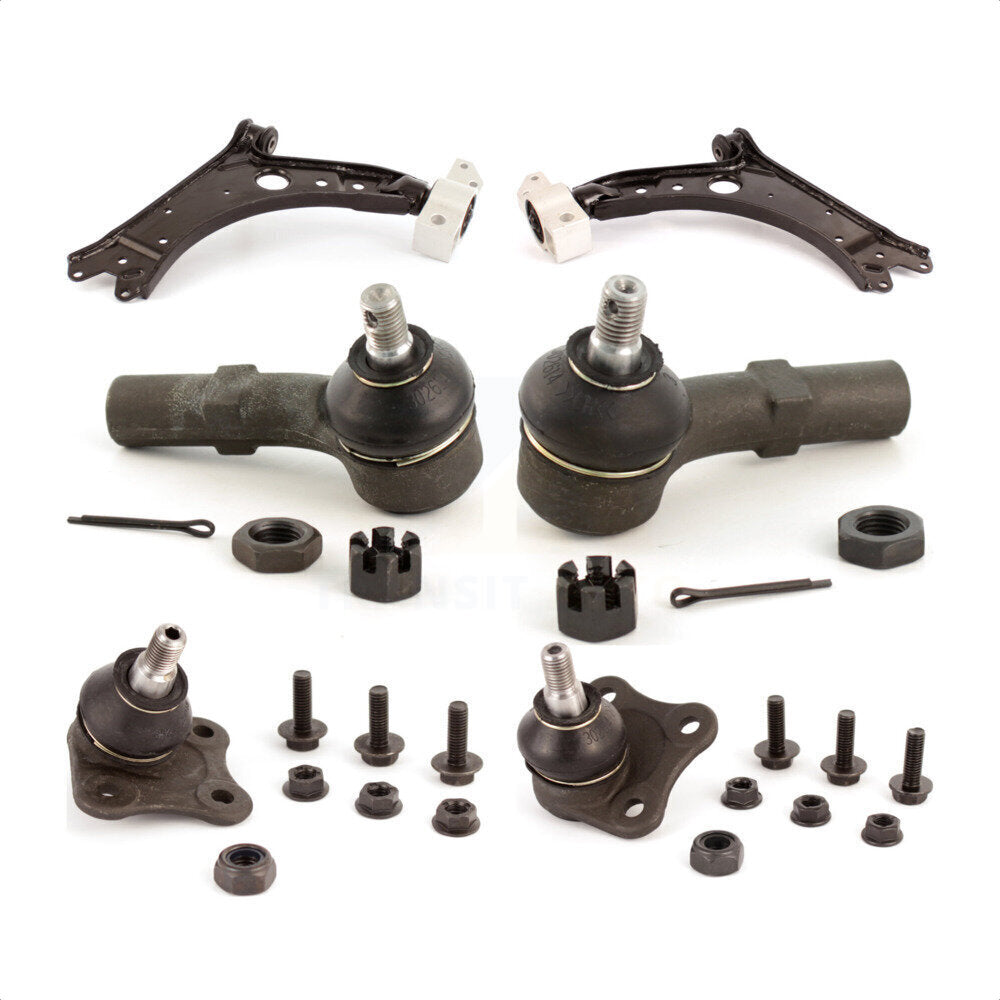 Front Suspension Control Arm With Tie Rod End And Ball Joint Kit (6Pc) For Volkswagen Jetta 7th 8th Digit Of VIN Is "9M" Or "1J" KTR-103978 by TOR