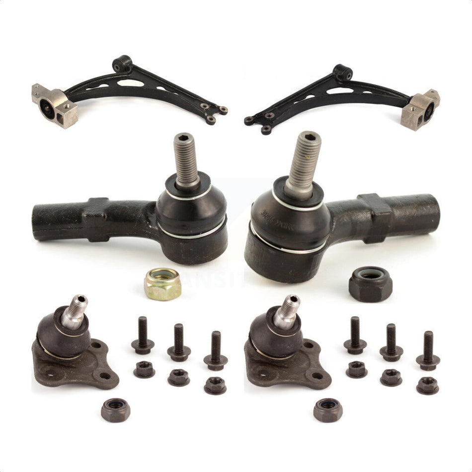 Front Suspension Control Arm With Tie Rod End And Ball Joint Kit (6Pc) For 2007 Volkswagen Jetta GLI To VIN 9M7631263 KTR-103984 by TOR