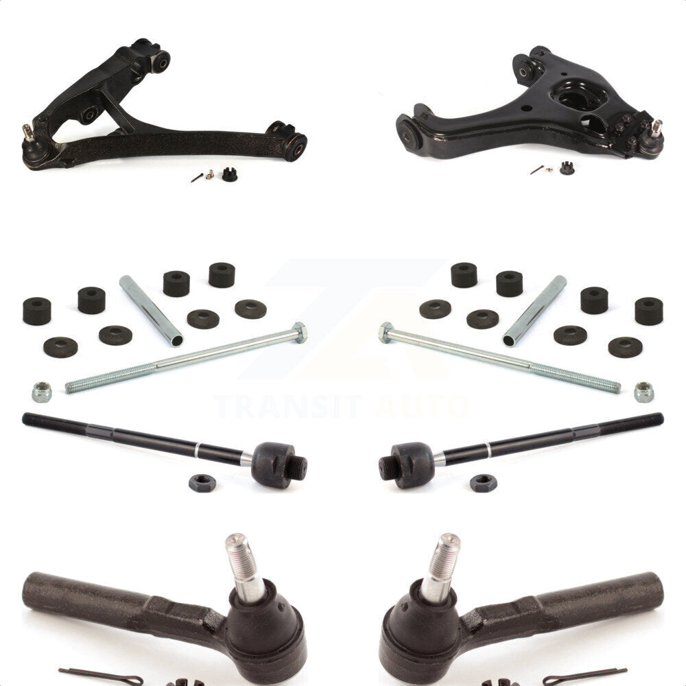 Front Suspension Control Arm And Ball Joint Assembly Steering Tie Rod End Stabilizer Link Kit (8Pc) For 2005 Chevrolet Silverado 1500 RWD with Torsion Bar front springs Rack steering type KTR-104052 by TOR