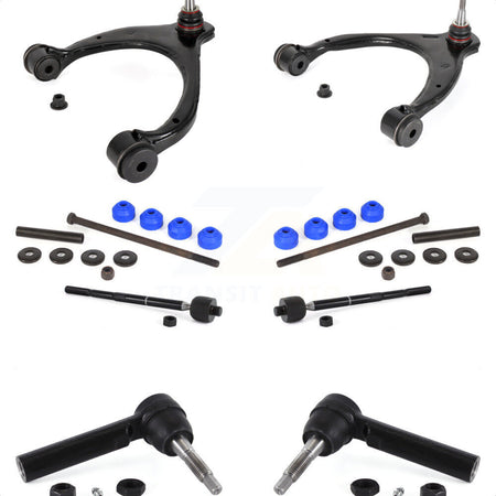 Front Control Arm And Ball Joint Tie Rod End Link Kit (8Pc) For Chevrolet Silverado 1500 GMC Sierra Tahoe Yukon Cadillac XL Suburban Escalade ESV LD Limited With Aluminum Steering Knuckles KTR-104137 by TOR