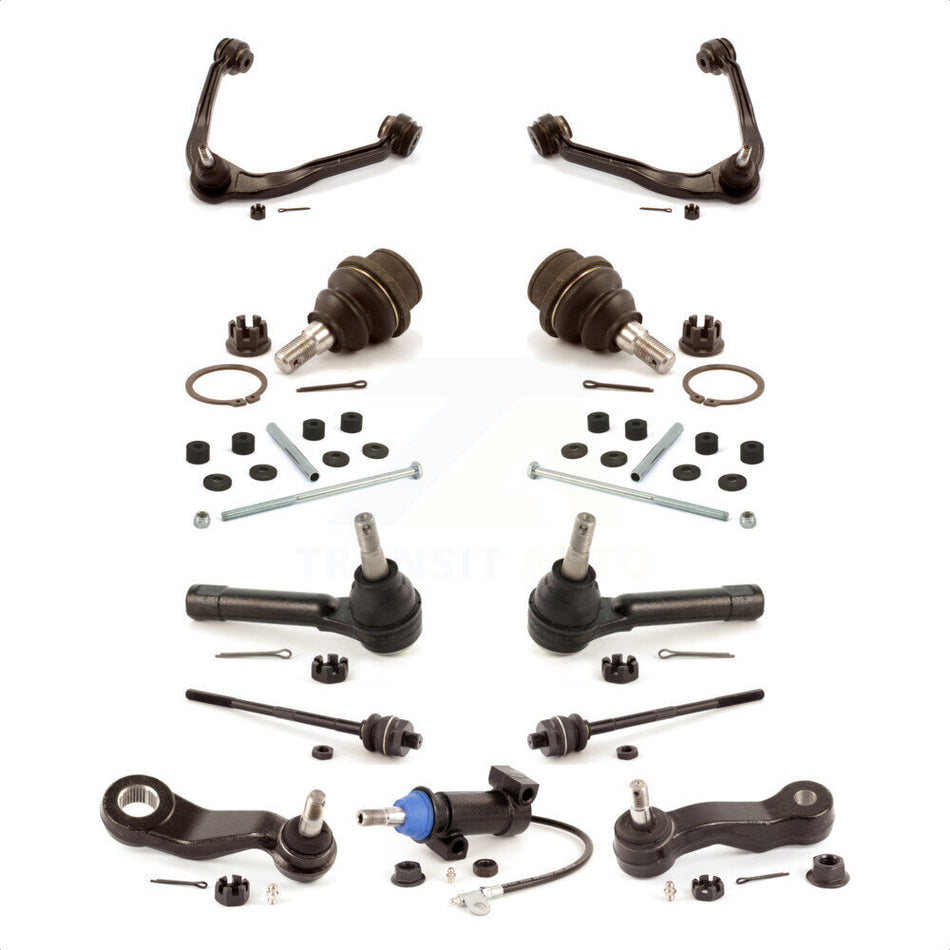 Front Control Arms And Lower Ball Joints Tie Rods Link Sway Bar Kit (13Pc) For Chevrolet Silverado 1500 GMC Tahoe Sierra Suburban Yukon XL Avalanche Cadillac Classic Escalade ESV EXT KTR-104171 by TOR