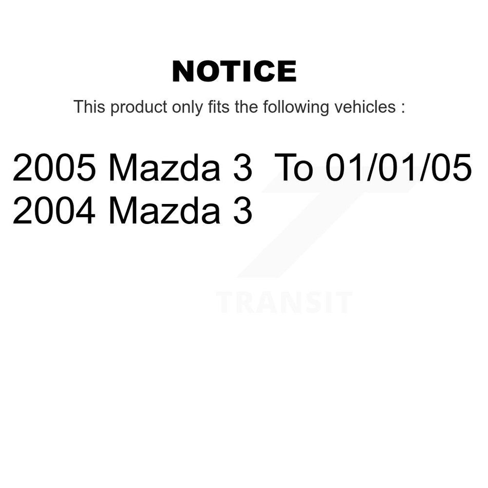 Front Wheel Bearing And Hub Assembly Pair For Mazda 3 K70-100288