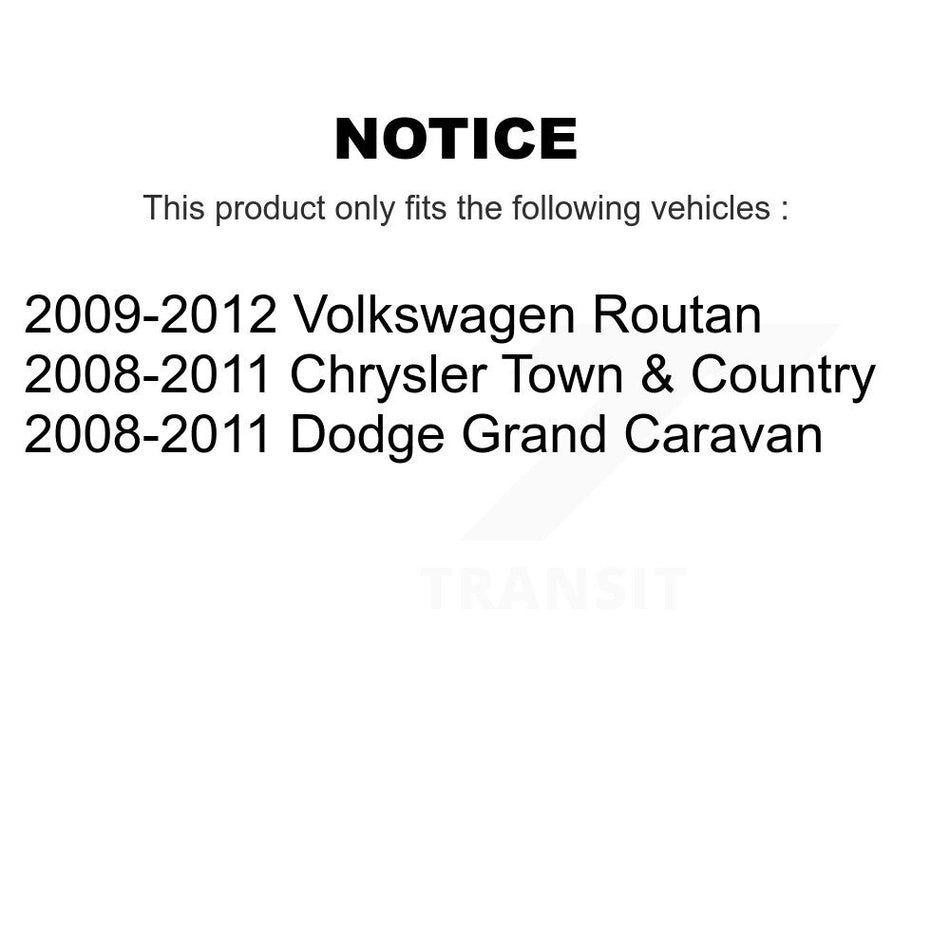 Front Wheel Bearing And Hub Assembly Pair For Chrysler Town & Country Dodge Grand Caravan Volkswagen Routan K70-100327