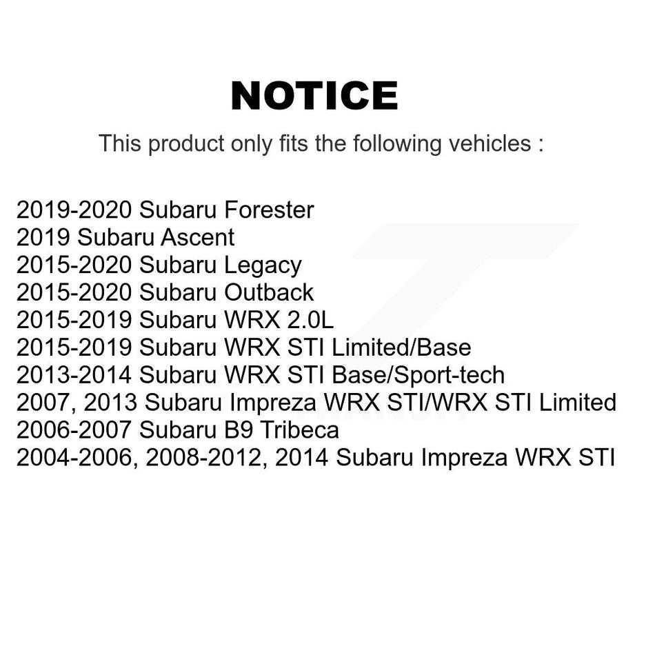 Front Wheel Bearing And Hub Assembly Pair For Subaru Outback Impreza Legacy Forester WRX Ascent STI B9 Tribeca K70-100346