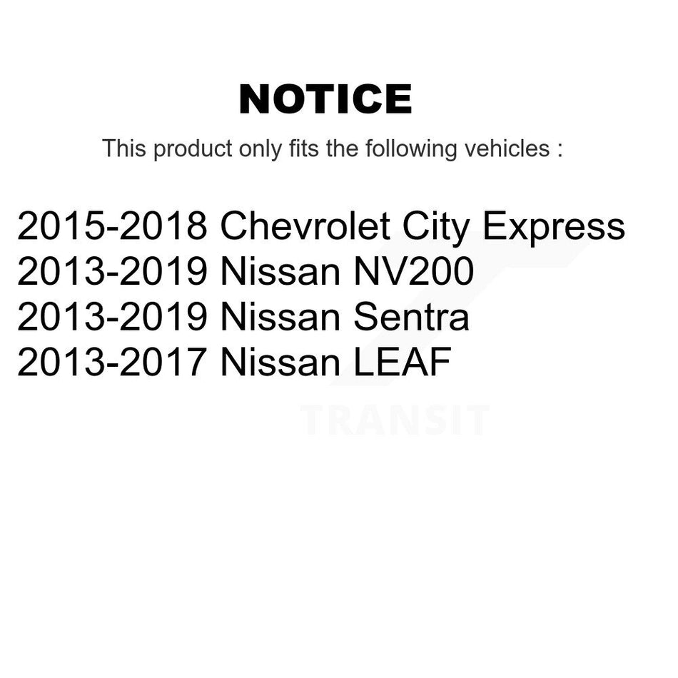 Front Wheel Bearing And Hub Assembly Pair For Nissan Sentra NV200 Leaf Chevrolet City Express LEAF K70-100369