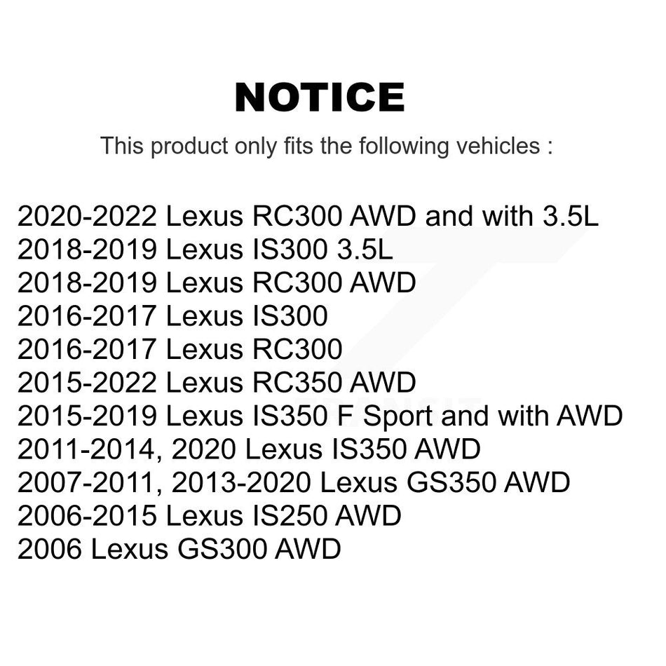 Front Wheel Bearing And Hub Assembly Kit For Lexus IS250 GS350 IS300 IS350 GS300 RC350 RC300 K70-100469