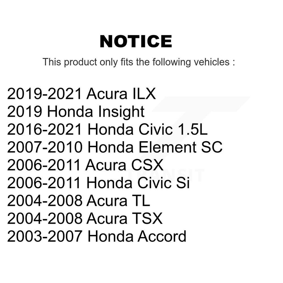 Front Wheel Bearing Pair For Honda Civic Accord Acura TL TSX Element Insight ILX CSX K70-100511