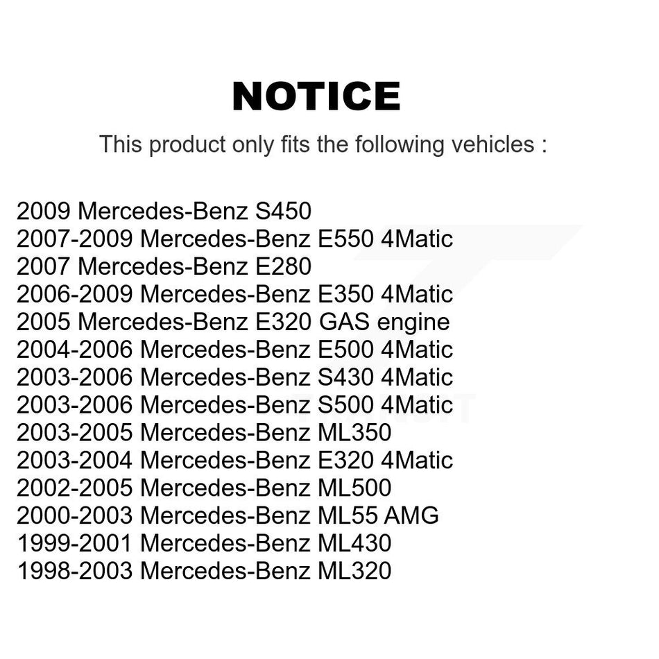 Front Wheel Bearing Pair For Mercedes-Benz E350 ML320 E320 ML350 S430 E500 S500 ML430 ML500 E550 ML55 AMG S450 E280 K70-100521