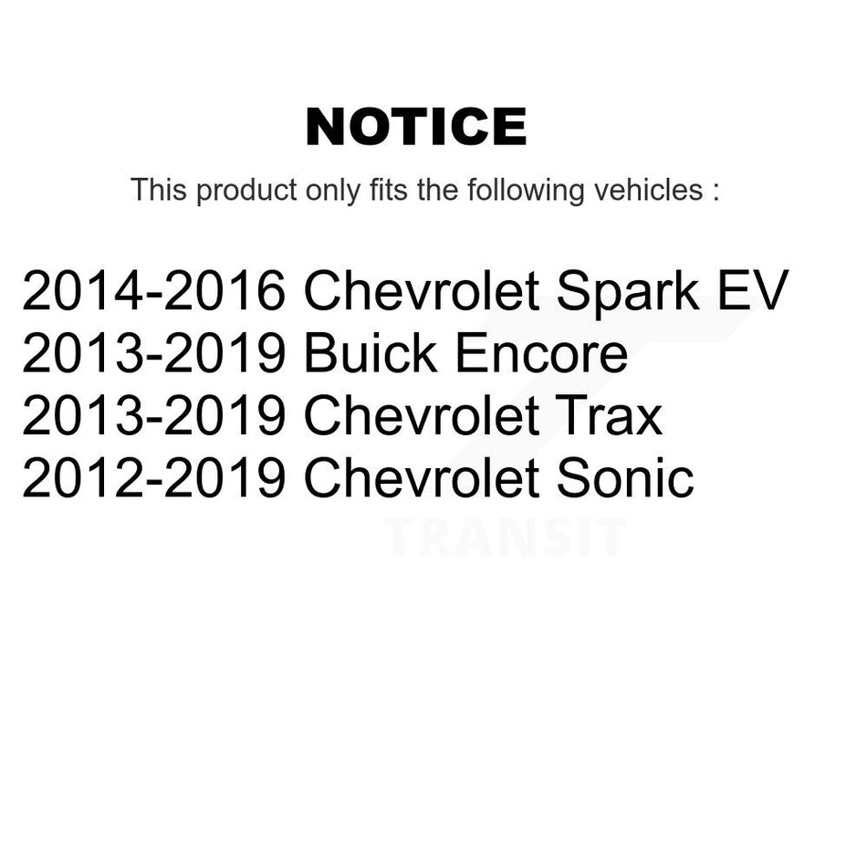 Front Wheel Bearing Pair For Chevrolet Buick Encore Sonic Trax Spark EV K70-100548