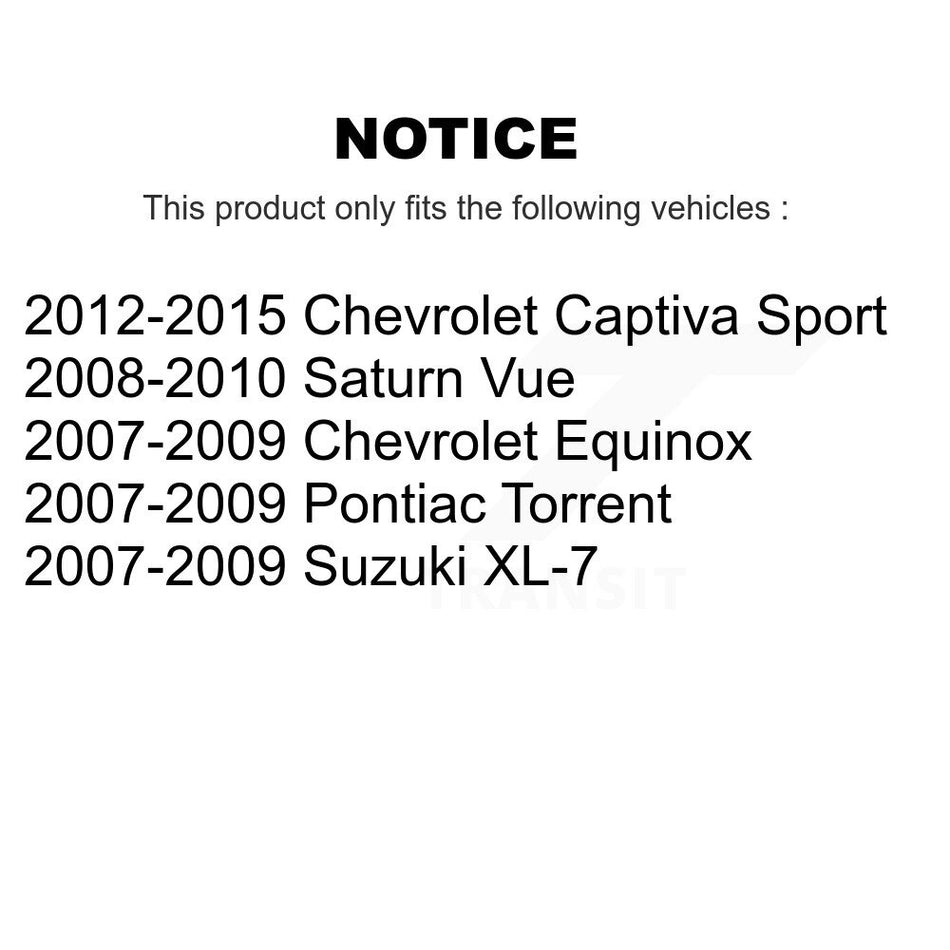 Rear Wheel Bearing And Hub Assembly Pair For Chevrolet Equinox Saturn Vue Captiva Sport Pontiac Torrent Suzuki XL-7 K70-100686