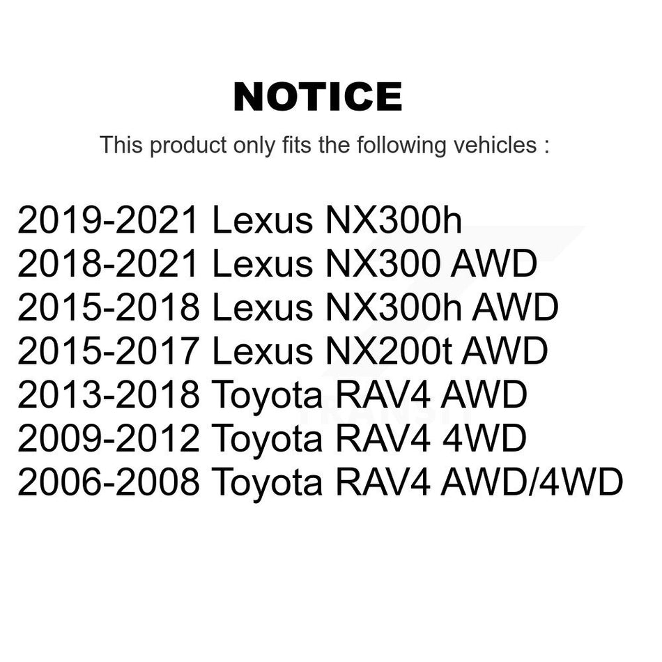 Rear Wheel Bearing And Hub Assembly Pair For Toyota RAV4 Lexus NX200t NX300 NX300h K70-100695