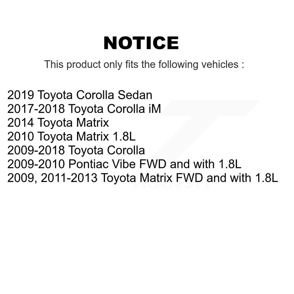 Rear Wheel Bearing And Hub Assembly Pair For Toyota Corolla Matrix Pontiac Vibe iM K70-100713