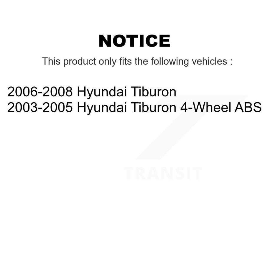 Rear Wheel Bearing And Hub Assembly Pair For Hyundai Tiburon K70-100725