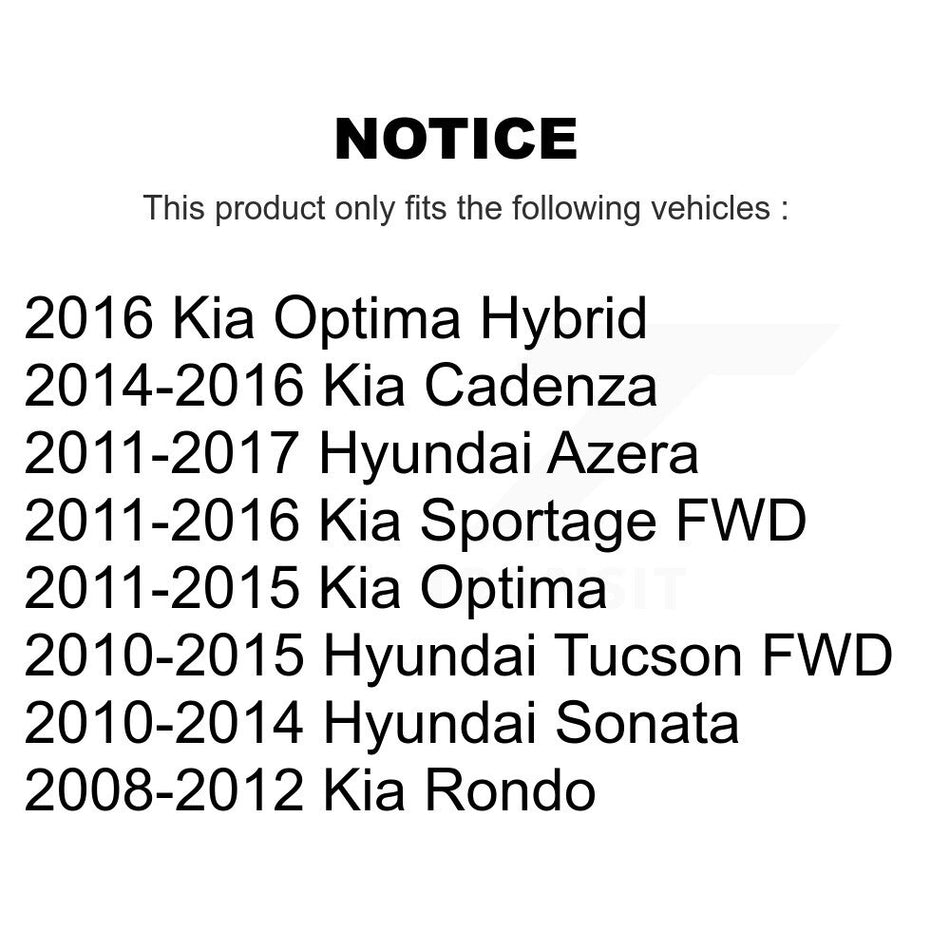 Rear Wheel Bearing And Hub Assembly Pair For Hyundai Kia Sonata Optima Tucson Sportage Azera Rondo Cadenza K70-100729