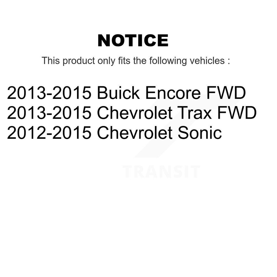 Rear Wheel Bearing And Hub Assembly Pair For Chevrolet Sonic Buick Encore Trax K70-100730