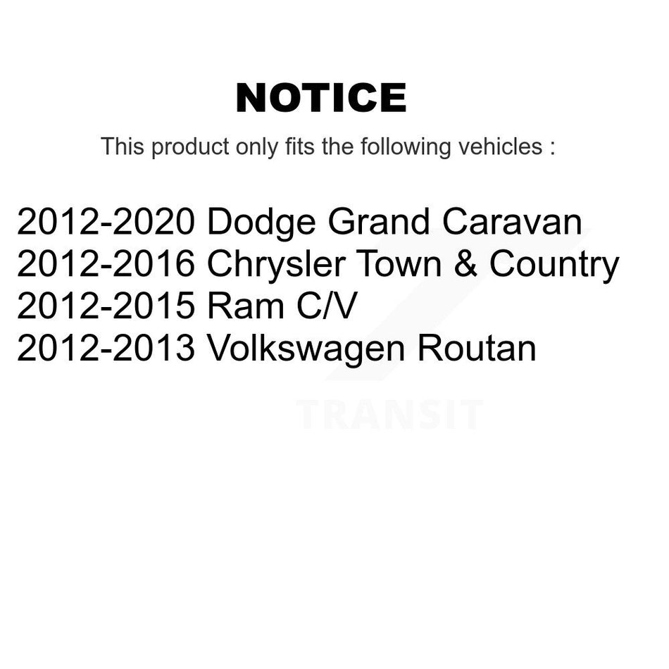 Rear Wheel Bearing And Hub Assembly Pair For Dodge Grand Caravan Chrysler Town & Country Ram C/V Volkswagen Routan K70-100747