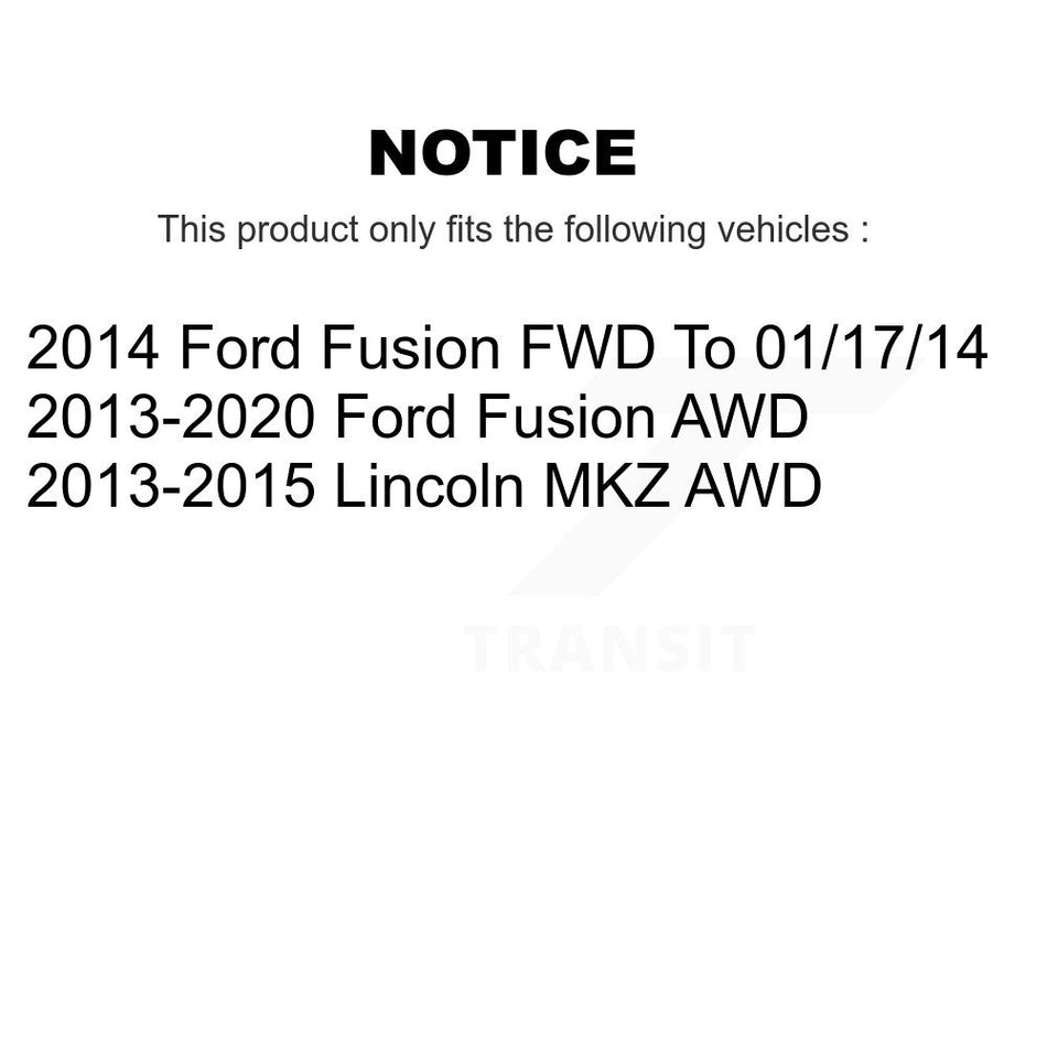 Rear Wheel Bearing And Hub Assembly Pair For Ford Fusion Lincoln MKZ K70-100749