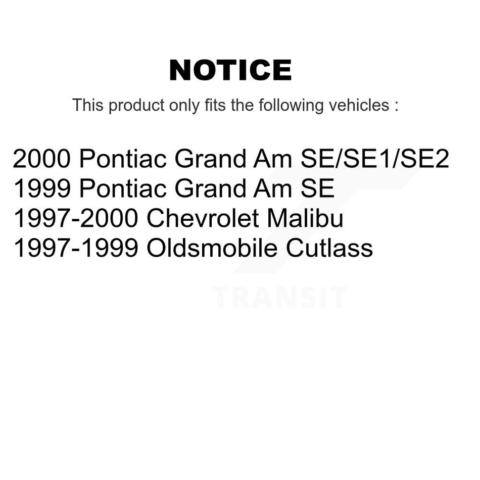 Front Rear Wheel Bearing & Hub Assembly Kit For Chevrolet Malibu Pontiac Grand Am Oldsmobile Cutlass K70-101183