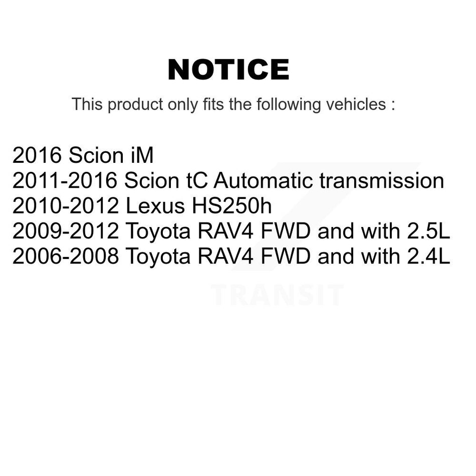 Front Rear Wheel Bearing & Hub Assembly Kit For Toyota RAV4 Scion tC Lexus HS250h iM K70-101241