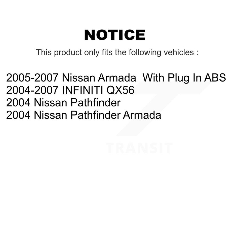 Front Rear Wheel Bearing & Hub Assembly Kit For Nissan Armada INFINITI QX56 Pathfinder K70-101296