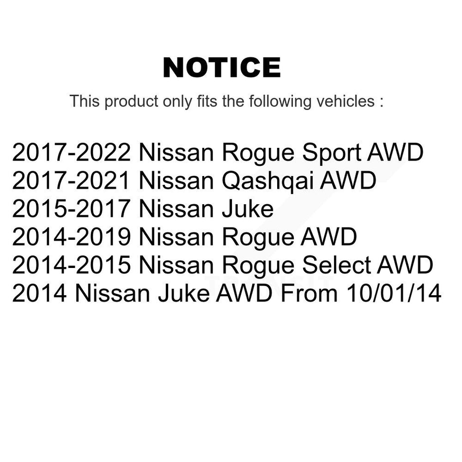 Rear Wheel Bearing And Hub Assembly Pair For Nissan Rogue Sport Select Juke Qashqai K70-101332