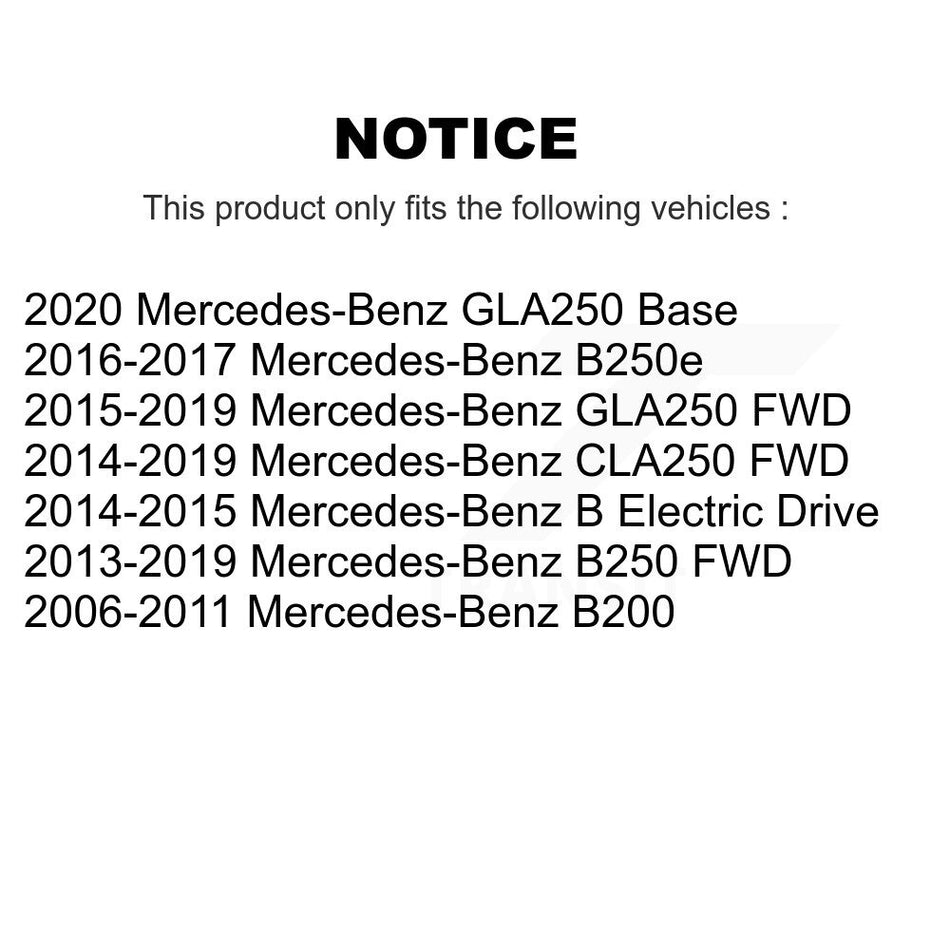 Rear Wheel Bearing And Hub Assembly Pair For Mercedes-Benz CLA250 GLA250 B Electric Drive B250e B250 B200 K70-101388