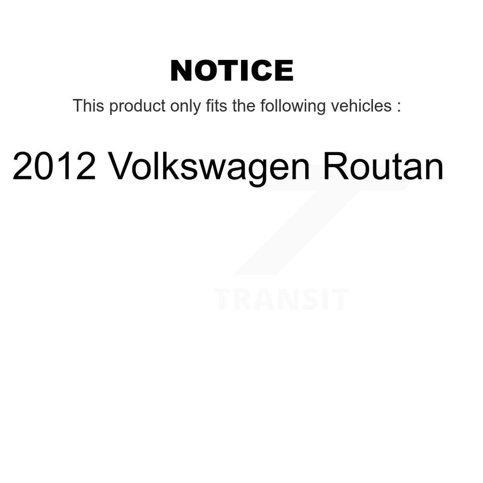 Front Rear Wheel Bearing & Hub Assembly Kit For 2012 Volkswagen Routan K70-101427