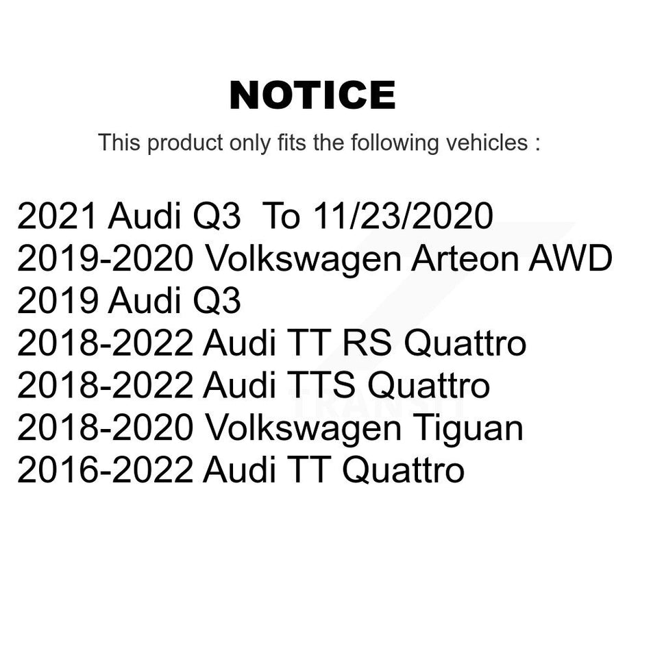 Rear Wheel Bearing And Hub Assembly Pair For Volkswagen Tiguan Audi Q3 TT Quattro Arteon RS TTS K70-101513