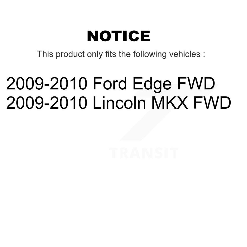 Rear Wheel Bearing And Hub Assembly Pair For 2009-2010 Ford Edge Lincoln MKX FWD K70-101517