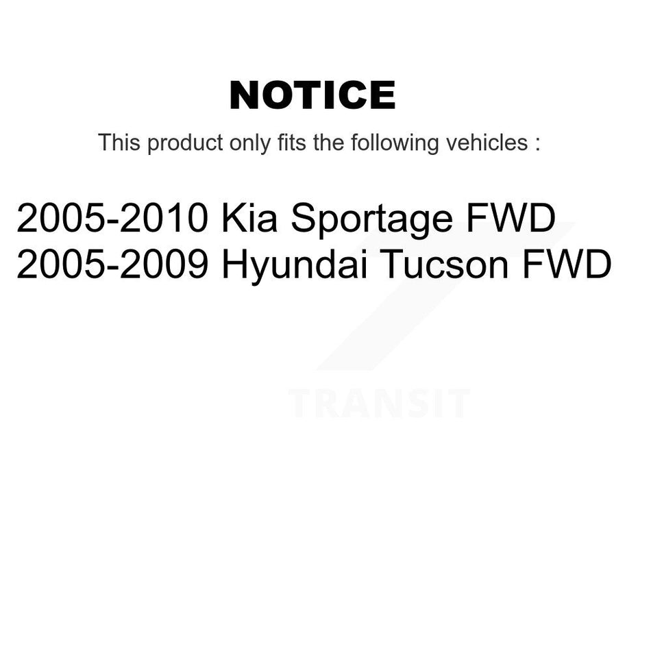 Front Rear Wheel Bearing And Hub Assembly Kit For Kia Sportage Hyundai Tucson FWD K70-101556